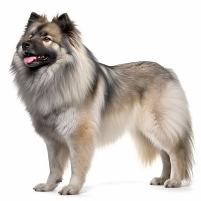 Full body image of a Keeshond