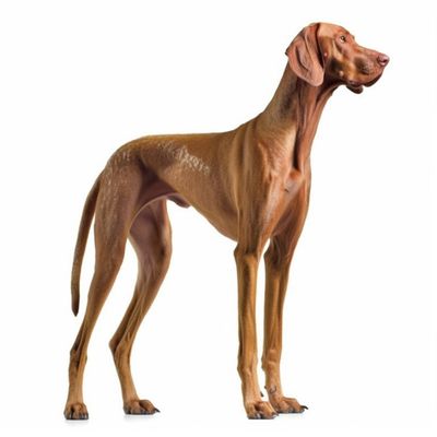 Full body image of a Vizsla