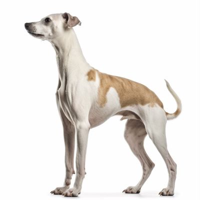 Full body image of a Whippet