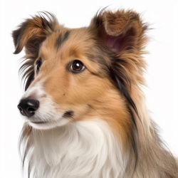 Portrait of Shetland Sheepdog